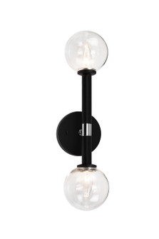 Stellar Two Light Wall Sconce in Black (423|W75302BKCL)