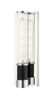 TUBO One Light Wall Sconce in Matte Black + Chrome (423|W61201MBCH)