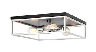 Clarke Three Light Flush Mount in Black + Chrome (423|M15543BKCH)