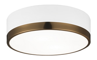 Trydor Two Light Flush Mount in White & Aged Gold Brass (423|M14302WHAG)