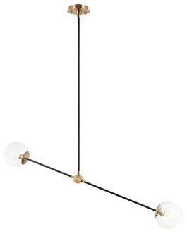 Cosmic Two Light Pendant in Aged Gold Brass (423|C78712AGCL)