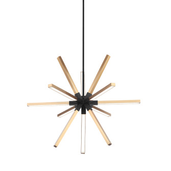 Asterisk 12 Light Pendant in Matte Black / Aged Gold Brass (423|C66812MBAG)