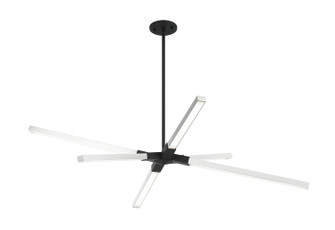 Asterisk Six Light Pendant in Matte Black / Chrome (423|C66806MBCH)