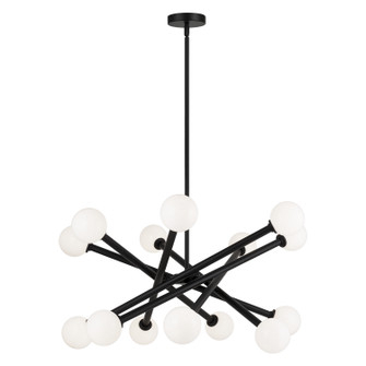 Matchstix 14 Light Chandelier in Black (423|C64614BKOP)