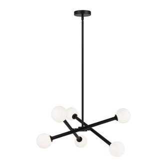 Matchstix Six Light Pendant in Black (423|C64606BKOP)