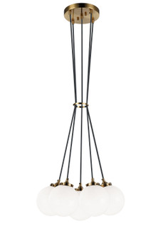 The Bougie Five Light Pendant in Aged Gold Brass (423|C63005AGOP)