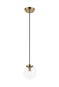 The Bougie One Light Chandelier in Aged Gold Brass (423|C63001AGCL)