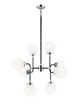 Particles Eight Light Chandelier in Black & Chrome (423|C58208CHOP)