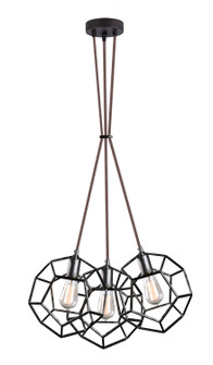 Geometry Series Three Light Pendant in Rusty Black (423|C54633RB)