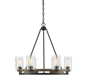 Lynwood Six Light Chandelier in Lodge (159|V6-L1-7600-6-185)