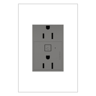 adorne 15A Smart Outlet with Netatmo Plus-Size in Magnesium (246|WNAR153M1)