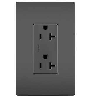 radiant Spec Grade 20A Tamper-Resistant Receptacles in Black (246|TR26352RBK)