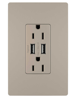 radiant 15A Tamper-Resistant USB Outlet in Nickel (246|TM826USBNICC6)