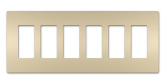 radiant Six-Gang Screwless Wall Plate in Ivory (246|RWP266I)