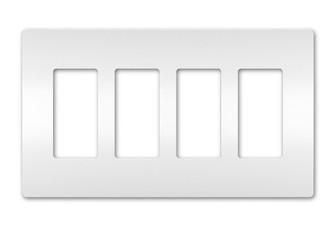radiant Four-Gang Screwless Wall Plate in White (246|RWP264W)
