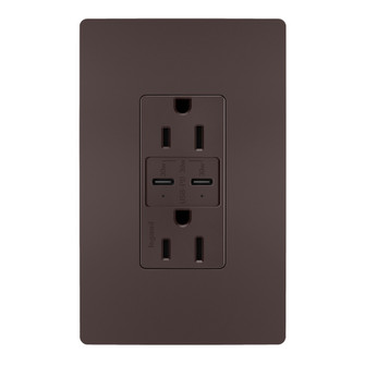 radiant 15A Tamper Resistant Ultra Fast PLUS Power Delivery USB Type C/C Outlet in Dark Bronze (246|R26USBPDDBCC6)