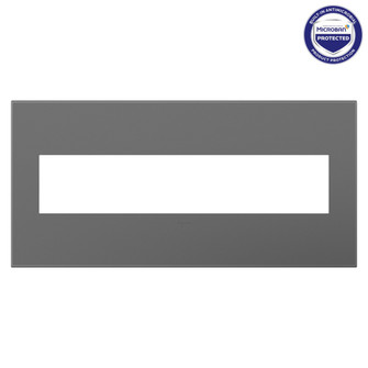 adorne Five-Gang Screwless Wall Plate with Microban in Magnesium (246|AWP5GMG1)