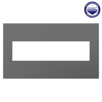 adorne Four-Gang Screwless Wall Plate with Microban in Magnesium (246|AWP4GMG4)