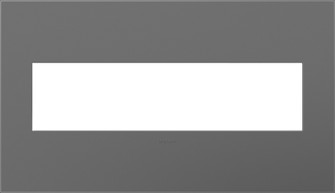 adorne Four-Gang Screwless Wall Plate with Microban in Magnesium (246|AWP4GMG4)