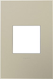 adorne One-Gang Screwless Wall Plate with Microban in Titanium (246|AWP1G2TM6)