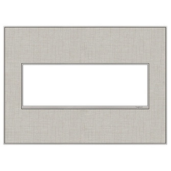 adorne Three-Gang Screwless Wall Plate in True Linen (246|AWM3GTL4)