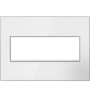 adorne Three-Gang Screwless Wall Plate in Mirror White (246|AWM3GMWW4)