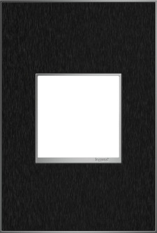 adorne One-Gang Screwless Wall Plate in Black Stainless (246|AWM1G2BLS4)