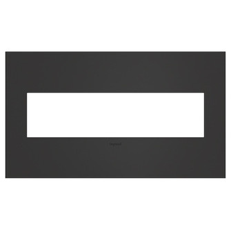 adorne Four-Gang Screwless Wall Plate in Satin Black (246|AWC4GSBL4)