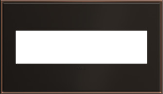 adorne Four-Gang Screwless Wall Plate in Oil Rubbed Bronze (246|AWC4GOB4)
