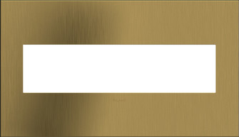 adorne Four-Gang Screwless Wall Plate in Brushed Satin Brass (246|AWC4GBSB4)