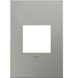 adorne One-Gang Screwless Wall Plate in Brushed Stainless Steel (246|AWC1G2BS4)