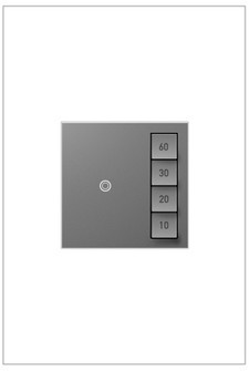 Adorne Timer Switch, Manual On/Timed Off with Microban in Magnesium (246|ASTM2M2)