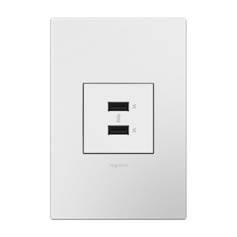 Adorne Usb Outlet, 2 Module, A/A Usb Outlet in WHITE (246|ARUSB2AA6W4)
