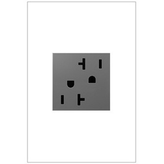 Adorne 20A Dual Tamper-Resistant Outlet in Magnesium (246|ARTR202M4)