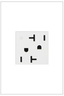 Adorne 20A Tamper-Resistant Dual-Controlled Outlet in White (246|ARCD202W10)