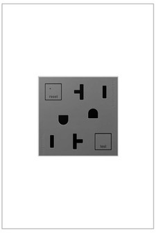 adorne Tamper-Resistant 20A Duplex Self-Test GFCI Receptacles in Magnesium (246|AGFTR2202M4)
