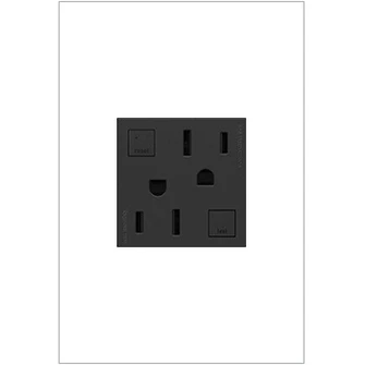 adorne Tamper-Resistant 15A Duplex Self-Test GFCI Receptacles in Graphite (246|AGFTR2152G4)