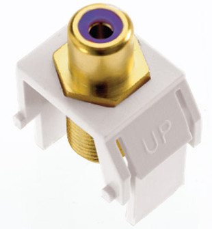 Adorne Subwoofer Rca To F-Connector in White (246|ACPRCAFW1)
