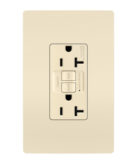 radiant Tamper-Resistant 20A Duplex Self-Test GFCI Receptacle with SafeLock Protection in Light Almond (246|2097TRLA)