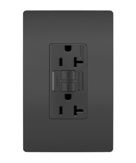 radiant Tamper-Resistant 20A Duplex Self-Test GFCI Receptacle with SafeLock Protection in Black (246|2097TRBK)