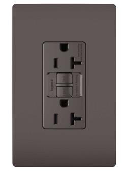 radiant Tamper-Resistant 20A Duplex Self-Test GFCI Receptacle with SafeLock Protection in Brown (246|2097TR)