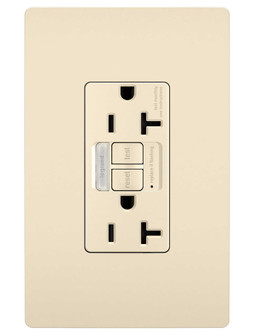 radiant Tamper-Resistant 20A Duplex Self-Test GFCI Receptacles with SafeLock Protection and Night Light in Light Almond (246|2097NTLTRLA)