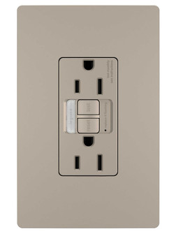 radiant Tamper-Resistant 15A Duplex Self-Test GFCI Receptacles with SafeLock Protection and Night Light (246|1597NTLTRNICC4)