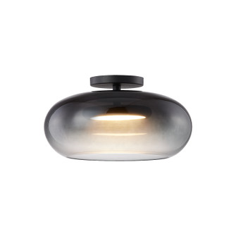 Trinity LED Semi-Flush Mount in Black/Smoked (347|SF62014-BK/SM)