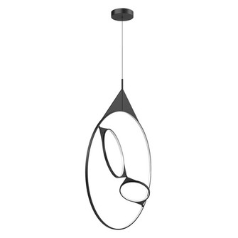 Serif LED Pendant in Black (347|PD84336-BK)