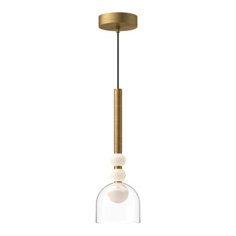 Rise LED Pendant in Brushed Gold/Clear (347|PD30505-BG/CL)
