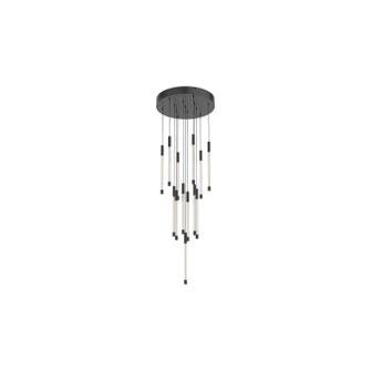 Motif LED Pendant in Black (347|MP75113-BK)