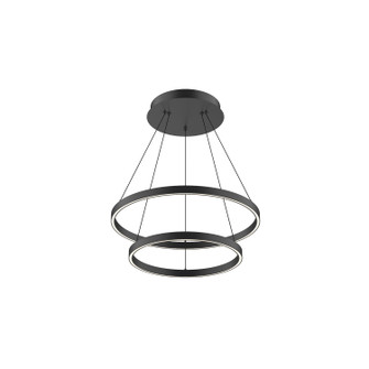 Cerchio LED Chandelier in Black (347|CH87824-BK)