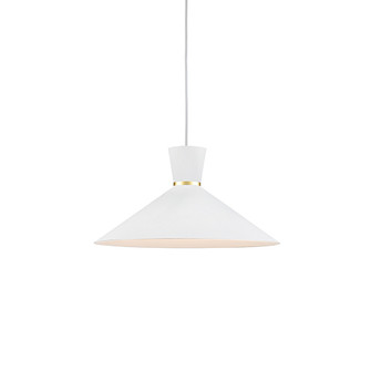 Vanderbilt One Light Pendant in White With Gold Detail (347|493216-WH/GD)