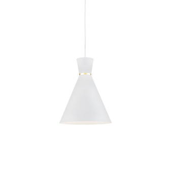 Vanderbilt One Light Pendant in White With Gold Detail (347|493210-WH/GD)